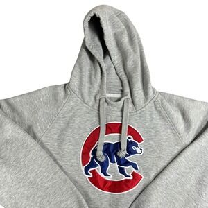 Antigua Chicago Cubs Gray Pullover Hoodie Men's Size Large Embroidered Logo